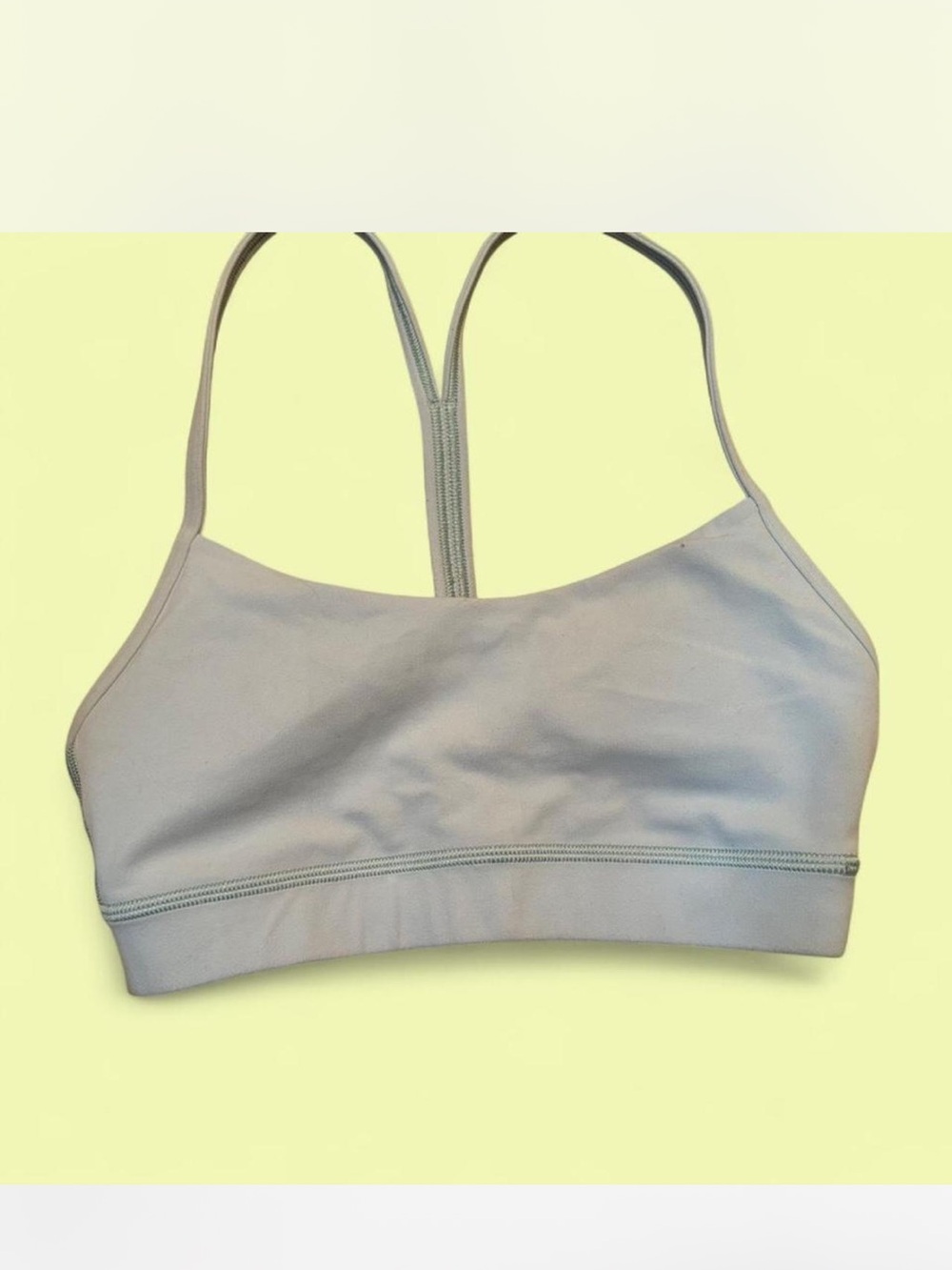 Women’s Lululemon Flow Y Bra, in Jade Grey color size 2/XS excellent condition